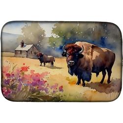 0.2 x 21 x 14 in. Wood Bison Dish Drying Mat