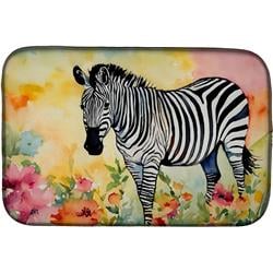 0.2 x 21 x 14 in. Zebra Dish Drying Mat