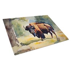 0.2 x 15 x 12 in. American Bison Glass Cutting Board - Large