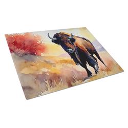 0.2 x 15 x 12 in. American Bison Glass Cutting Board - Large