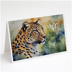0.01 x 5 x 7 in. Leopard Greeting Cards - Pack of 8