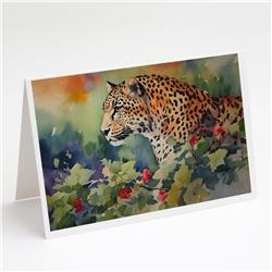 0.01 x 5 x 7 in. Leopard Greeting Cards - Pack of 8