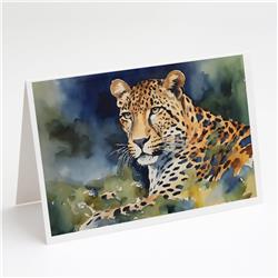 0.01 x 5 x 7 in. Leopard Greeting Cards - Pack of 8