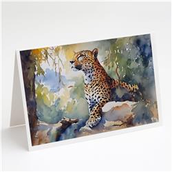0.01 x 5 x 7 in. Leopard Greeting Cards - Pack of 8