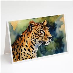 0.01 x 5 x 7 in. Leopard Greeting Cards - Pack of 8
