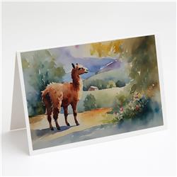 0.01 x 5 x 7 in. Llama Greeting Cards - Pack of 8