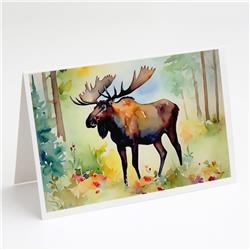 0.01 x 5 x 7 in. Moose Greeting Cards - Pack of 8