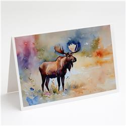 0.01 x 5 x 7 in. Moose Greeting Cards - Pack of 8