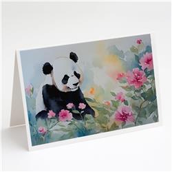 0.01 x 5 x 7 in. Panda Greeting Cards - Pack of 8