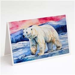 0.01 x 5 x 7 in. Polar Bear Greeting Cards - Pack of 8 -  PartyPros, PA3455597