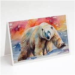 0.01 x 5 x 7 in. Polar Bear Greeting Cards - Pack of 8 -  PartyPros, PA3464685