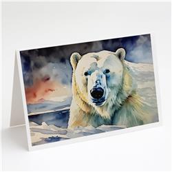 0.01 x 5 x 7 in. Polar Bear Greeting Cards - Pack of 8 -  PartyPros, PA3461746
