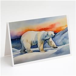 0.01 x 5 x 7 in. Polar Bear Greeting Cards - Pack of 8 -  PartyPros, PA3462232
