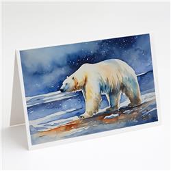 0.01 x 5 x 7 in. Polar Bear Greeting Cards - Pack of 8 -  PartyPros, PA3461747
