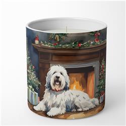 DAC2716CDL 3.25 x 3.75 x 3.25 in. Old English Sheepdog Cozy Christmas Decorative Soy Candle