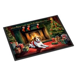0.15 x 18 x 27 in. Beagle Cozy Christmas Doormat