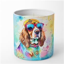 10 oz Unisex Cavalier Spaniel Hippie Dawg Decorative Soy Candle