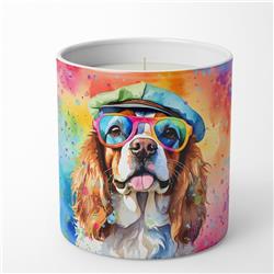 10 oz Unisex Cavalier Spaniel Hippie Dawg Decorative Soy Candle