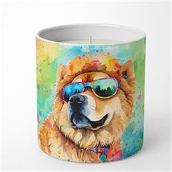 10 oz Unisex Chow Chow Hippie Dawg Decorative Soy Candle