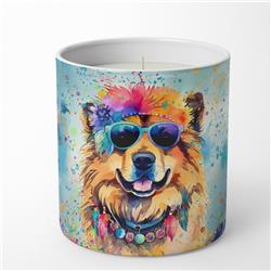 10 oz Unisex Chow Chow Hippie Dawg Decorative Soy Candle