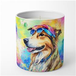 10 oz Unisex Collie Hippie Dawg Decorative Soy Candle