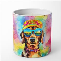 10 oz Unisex Dachshund Hippie Dawg Decorative Soy Candle