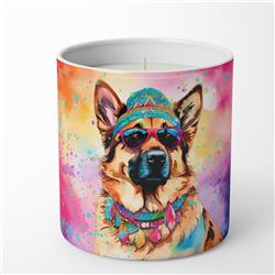 10 oz Unisex German Shepherd Hippie Dawg Decorative Soy Candle