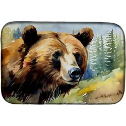 0.2 x 21 x 14 in. Unisex Grizzly Bear Dish Drying Mat