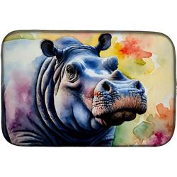 0.2 x 21 x 14 in. Unisex Hippopotamus Dish Drying Mat
