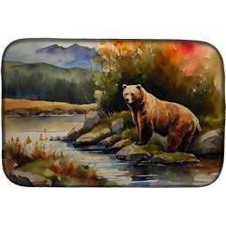 0.2 x 21 x 14 in. Unisex Kodiak Bear Dish Drying Mat