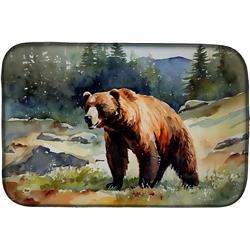 0.2 x 21 x 14 in. Unisex Kodiak Bear Dish Drying Mat