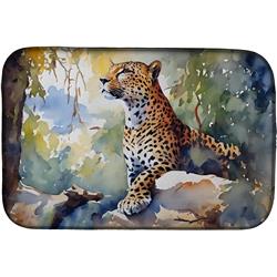 DAC2947DDM 0.2 x 21 x 14 in. Leopard Dish Drying Mat
