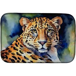 0.2 x 21 x 14 in. Unisex Leopard Dish Drying Mat