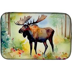 0.2 x 21 x 14 in. Unisex Moose Dish Drying Mat