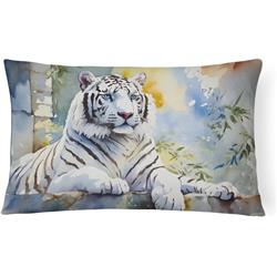 3 x 16 x 12 in. Unisex White Tiger Throw Pillow
