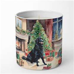 10 oz Flat-Coated Retriever Cozy Christmas Decorative Soy Candle