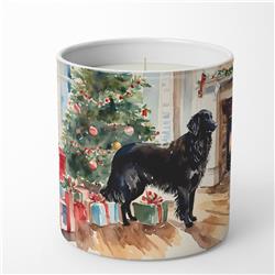 10 oz Flat-Coated Retriever Cozy Christmas Decorative Soy Candle