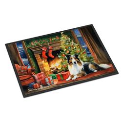 0.15 x 24 x 36 in. Sheltie Cozy Christmas Doormat