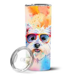 Picture of Carolines Treasures DAC2573TBL20 20 oz Westie Hippie Dawg Stainless Steel Skinny Tumbler