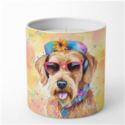 10 oz Airedale Terrier Hippie Dawg Decorative Soy Candle