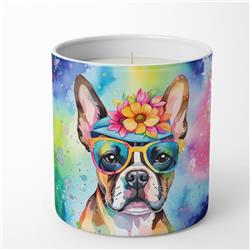10 oz Boston Terrier Hippie Dawg Decorative Soy Candle