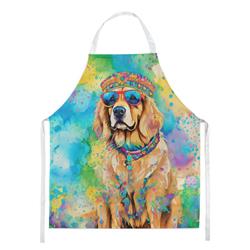 Picture of Carolines Treasures DAC2513APRON 0.01 x 30 x 27 in. Golden Retriever Hippie Dawg Apron