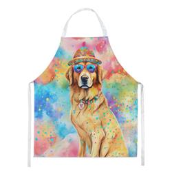 Picture of Carolines Treasures DAC2514APRON 0.01 x 30 x 27 in. Golden Retriever Hippie Dawg Apron