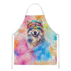 Picture of Carolines Treasures DAC2519APRON 0.01 x 30 x 27 in. Unisex Keeshond Hippie Dawg Apron