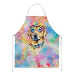 Picture of Carolines Treasures DAC2528APRON 0.01 x 30 x 27 in. Yellow Labrador Hippie Dawg Apron