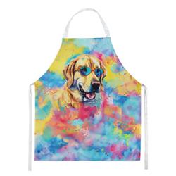 Picture of Carolines Treasures DAC2529APRON 0.01 x 30 x 27 in. Unisex Yellow Labrador Hippie Dawg Apron