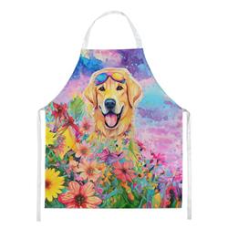 Picture of Carolines Treasures DAC2531APRON 0.01 x 30 x 27 in. Yellow Labrador Hippie Dawg Apron