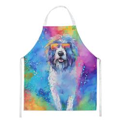 Picture of Carolines Treasures DAC2534APRON 0.01 x 30 x 27 in. Unisex Old English Sheepdog Hippie Dawg Apron