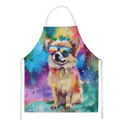 Picture of Carolines Treasures DAC2537APRON 0.01 x 30 x 27 in. Unisex Pomeranian Hippie Dawg Apron