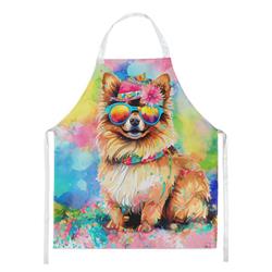 Picture of Carolines Treasures DAC2538APRON 0.01 x 30 x 27 in. Pomeranian Hippie Dawg Apron